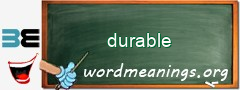 WordMeaning blackboard for durable